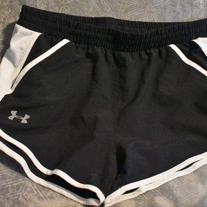 Under Armour Black & White Running Shorts Size XL